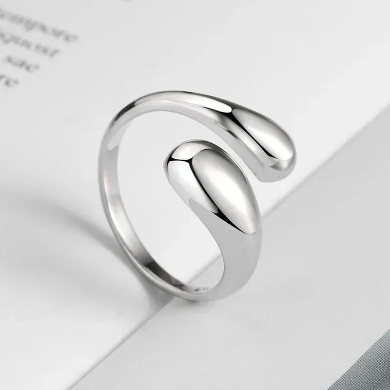 Stainless Steel Gold Color Rings for Women Men 2024 Colorfast Popular Party Personalized Exaggerated Charms Jewelry Gifts