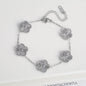 White Black Red Green Shell Five Leaf Flower Stainless Steel Ladies Bracelet Simple for Woman Party Birthday Jewelry Gift Clover