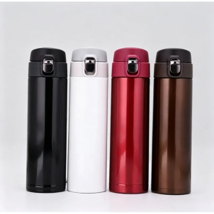 Creative Bullet Lid Thermos Cup, Simple Solid Color Direct Drinking Water Bottle, Durable Practical for Students School Use