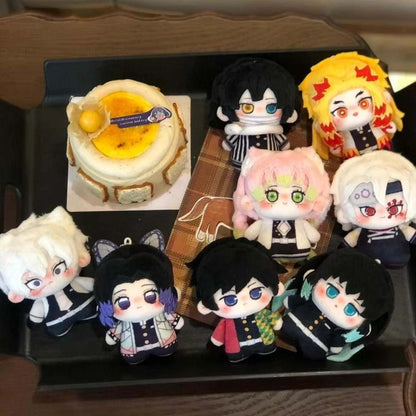 Demon Slayer Figure Anime Plush Doll Fans Gift Q Version Toy Gifts Kamado Nezuko Keyrings Cartoon Character Keychains Bag Charms