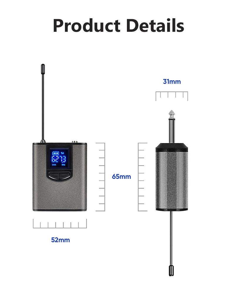 Portable Wireless Headset Microphone+Lavalier Mic System Teaching Speech Interview Vlog Live Recording for iPhone Android PC