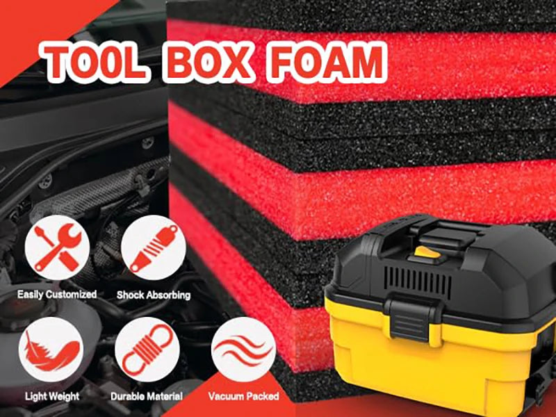 Tool Box Foam,Polyethylene Tool Foam Inserts for Cases,EPE Foam for Organizer Cases Drawer Liner,Camera Toolbox Storage Shadow
