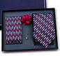 Elegant Ties For Men Classic Paisly Neck Tie Pocket Square Brooch Set With Gift Box Mens Business Wedding Suit Accessories