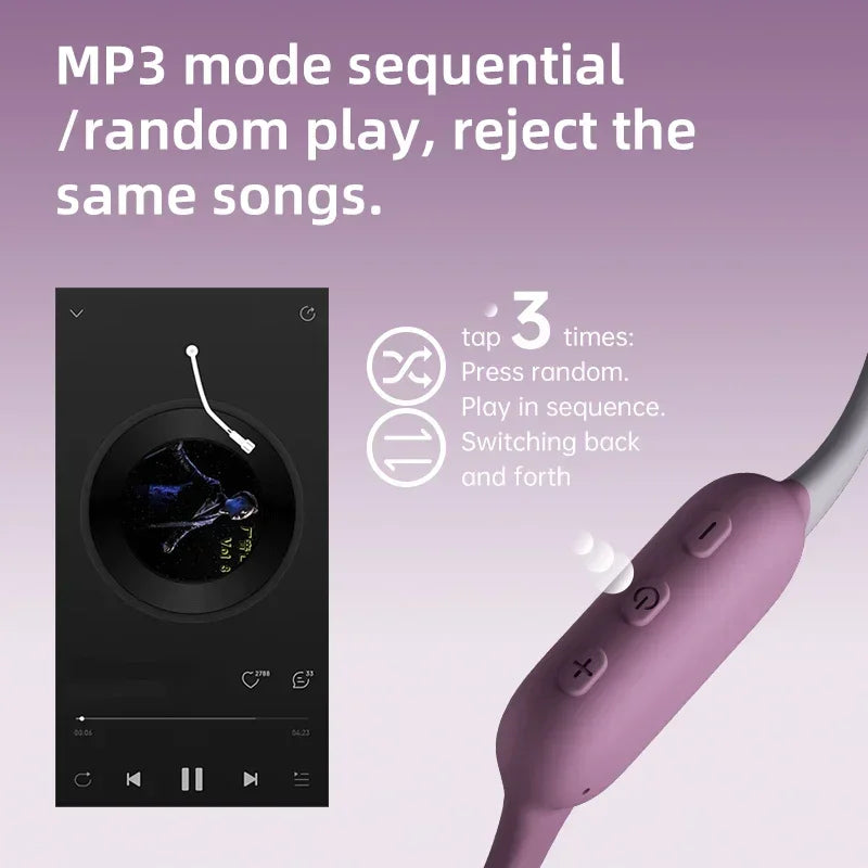 Słuchawki SOUNDIVY RS1 z przewodnictwem kostnym Bluetooth bezprzewodowe 32 GB pamięci Wodoodporne IPX8 Słuchawki sportowe do pływania i biegania