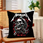 M-Metallica Band Pillow Cases for Bedroom Living Room Sofa Home Decor Polyester Cushion Cover with Zipper