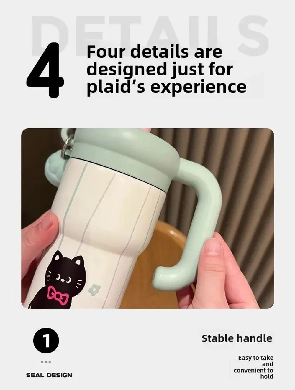 Fashion High Aesthetic Students Straw Mug 316 Stainless Steel 600ML Iced Cup Large Capacity Insulated Thermal Cup Men And Women