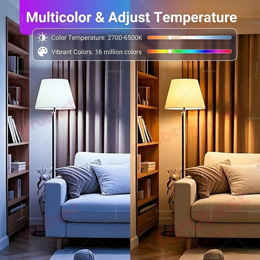 Zigbee Smart Bulb RGBCW E27 E14 GU10 LED Lamps Voice Control via Alexa Echo Yandex Alice,Zigbee 3.0 Hub Required for Zigbee2MQTT