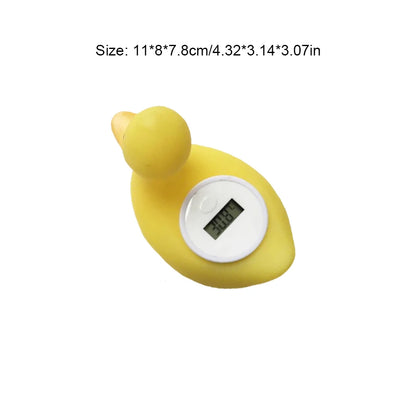 Cartoon Duck Water Thermometer Waterproof Room Shower Sensor LED Warning Alarm Color Coded Heat Indicator Bathtub Thermometer