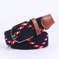 Unisex Elastic Fabric Woven Casual Women Belt Pin Buckle Expandable Braided Stretch Canvas Stylish Leisure Belts for Men