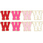 8pcs Sweet 26 Letters Towel Embroidery Patch Pink A-Z Self-adhesive Sticker Decoration For DIY Apparel Bag Crafts Accessories