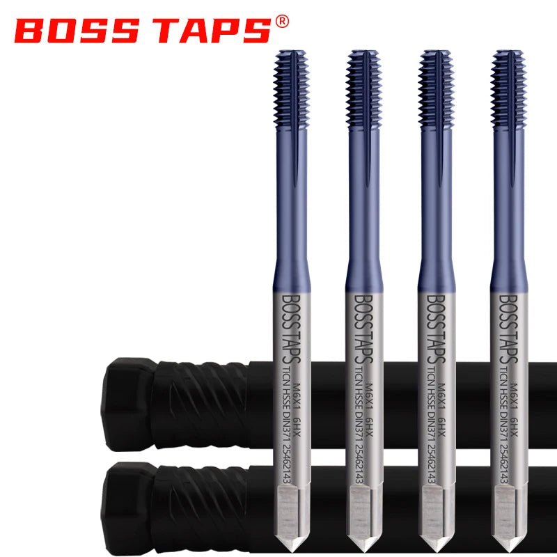 BOSS TAPS HSSE M35 M42 DIN 371 376 Standard Spiral Fluted Tap Pointed Roll Forming M2.5 M3 M4 M5 M6 M8 Machine Screw Thread Taps