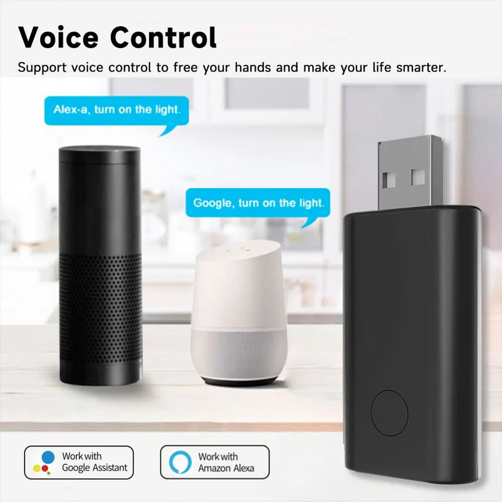 Smart WiFi IR Remote Control USB Mini Universal Infrared Controller Compatible with Alexa Google Assistant Tuya Smart Home