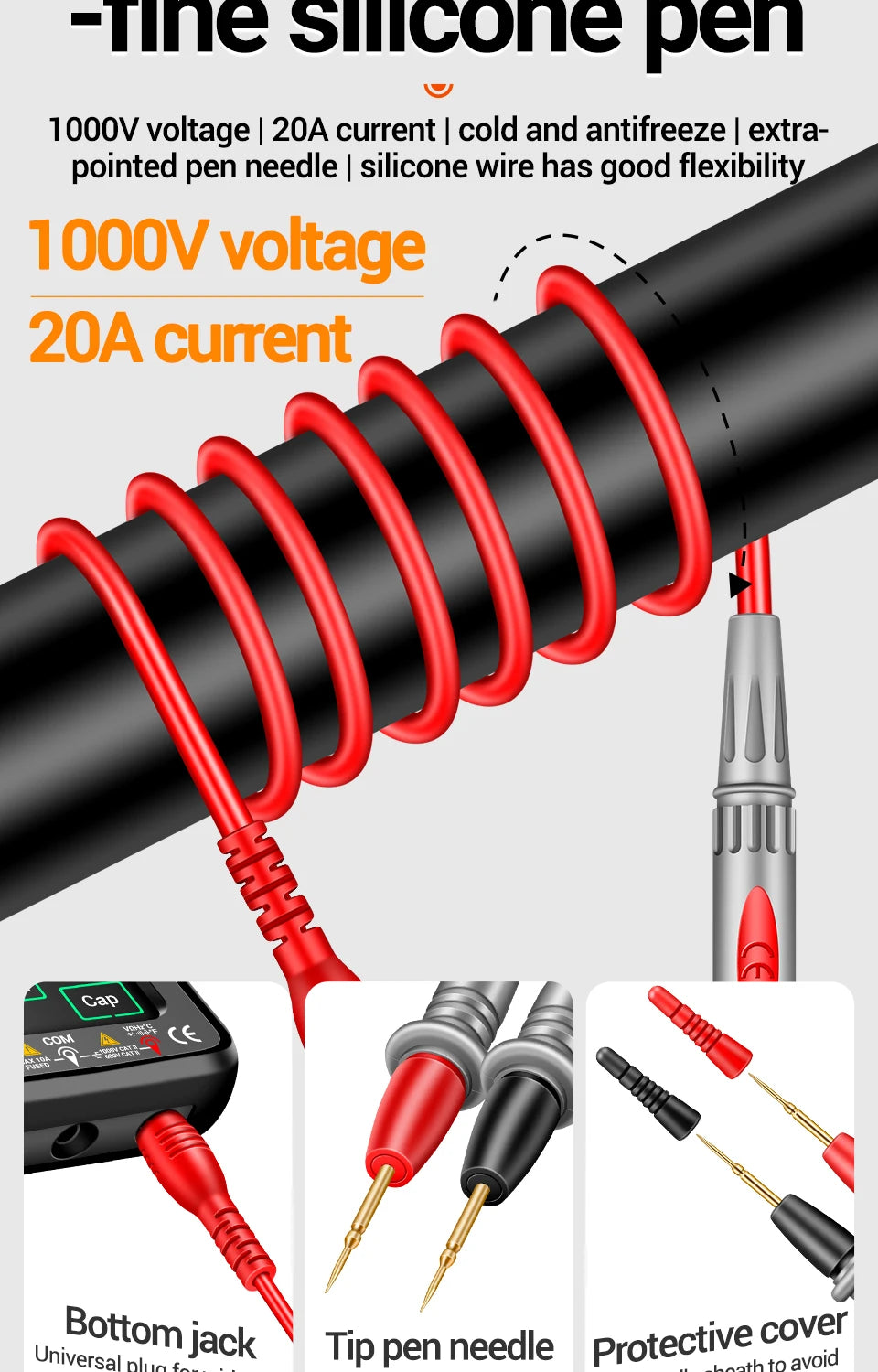ANENG 683 Inteligentny Multimetr Akumulatorowy Wysokiej Klasy Dotykowy 6000 Zliczeń Multimetro Tester Multitester AC/DC Napięcie Prąd Narzędzie
