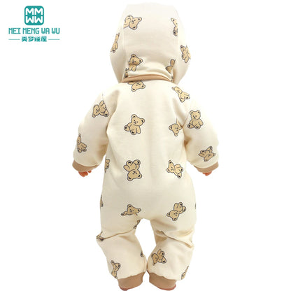 Fits 17-18inch American Doll and New Born Doll Clothes Fashion Dresses, Hooded Jumpsuit, Cardigan Strap Skirts Toys Gifts