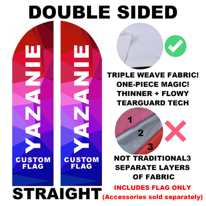 Single or Double Sided Custom Beach Feather Flag Advertising Swooper Teardrop Flag for Outdoor Business and Events Promotion