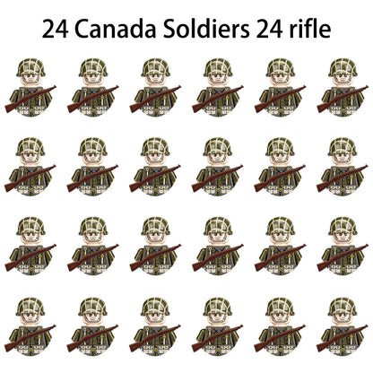 WWII Infantry Military Soldier War National Army Mini Gun armament Models Building Blocks Building Blocks Toys for Kids