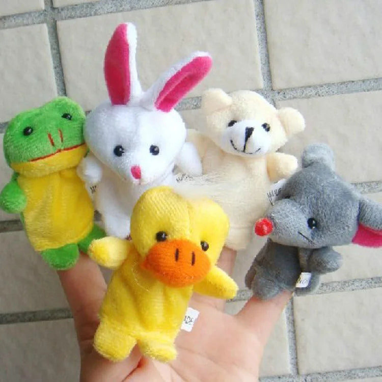 10pcs/set Finger Puppets Mini Animals Educational Hand Cartoon Animal Plush Doll Finger Puppets Toys For Children Gifts