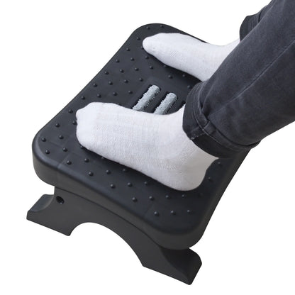 Detachable Ergonomic Under Desk Foot Stool Footrest With Massage Rollers Load 120Lbs Plastic Desk Leg Rest Home Office Footstool