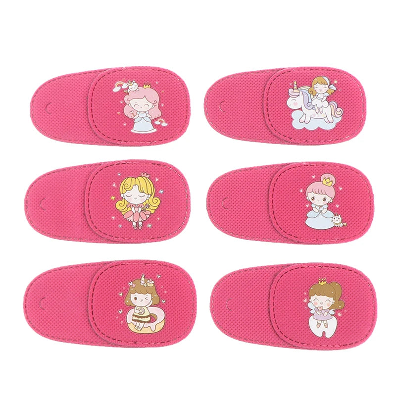 【6Pcs/set Children Health Care Kids Occlusion Medical Lazy Eye Patch Eyeshade For Kids Strabismus Vision Care Kit】