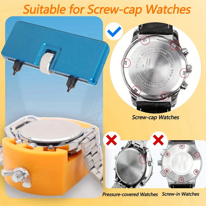 3 in 1 Watch Back Remover Tool Set Adjustable Watch Case Opener Repair Holder for DIY Watch Maintenance And Battery Replacement