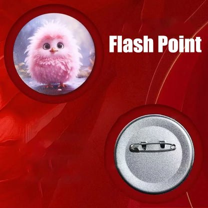 Personalized Round Badges Brooches Custom Photo Handwriting Diy Text or Graphic Pins Accessory Gifts for Kids