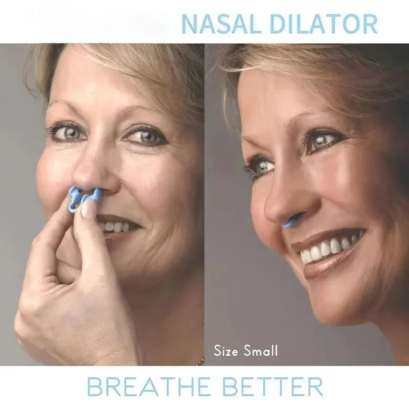 2pcs Mini Stop Snoring Device Silicone Elastic Nose Clip Anti-Snoring Supplies To Prevent Snoring Good Sleep