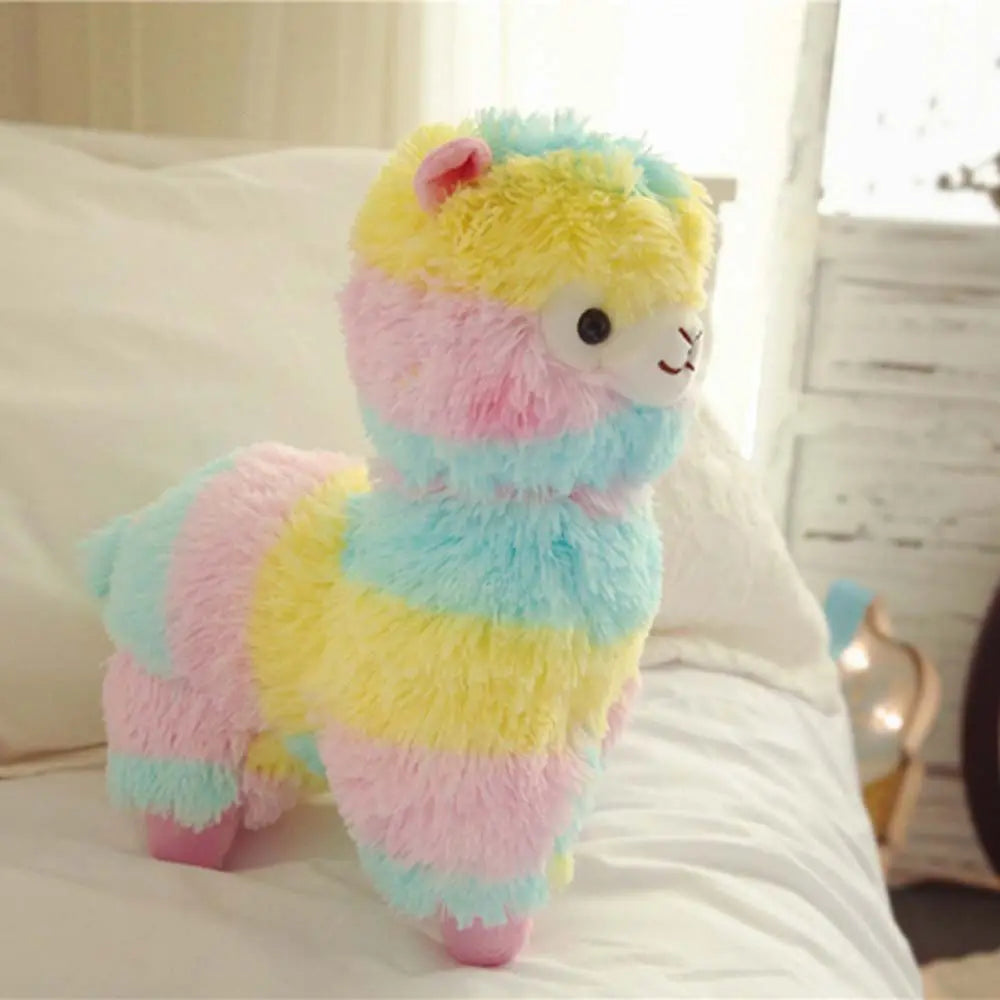 25cm Colorful Alpaca Plush Dolls Baby Cute Animal Dolls Soft Cotton Stuffed Doll Home Soft Toys Sleeping Mate Stuffed Plush Toys