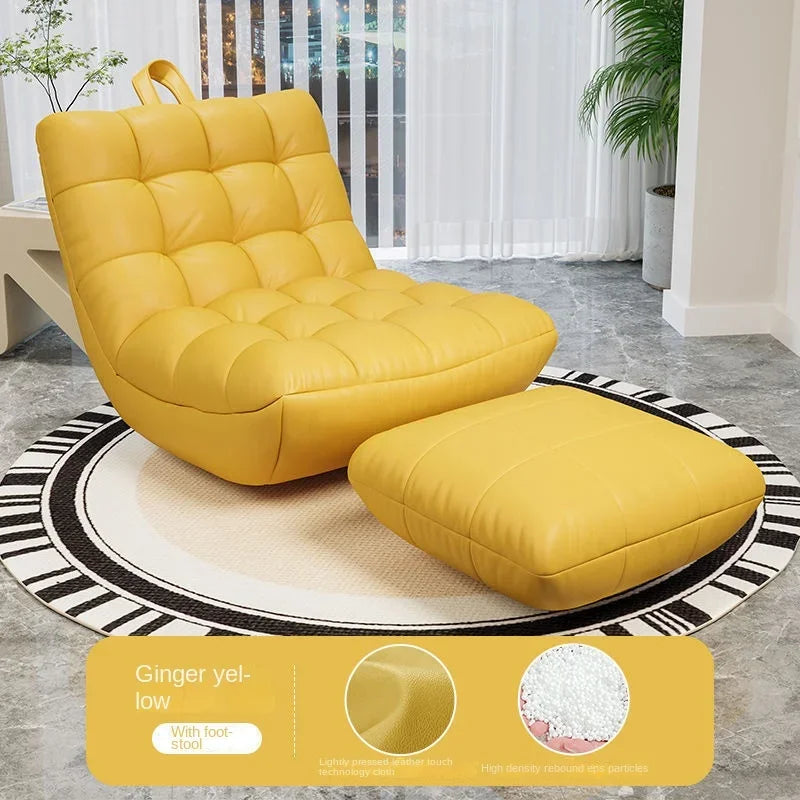 Modern Lazy Sofa Single Sofa Chair Convertible Leisure Bed Small House Living Room Balcony Comfortable Couch Seat Adult Chair