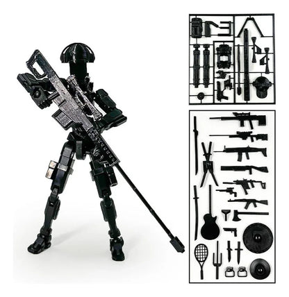 3D Printed Toy Model Lucky13 War Sandbox Action Figure Dummy T13 Toy Doll Robot Assembly Model Decoration Desktop Decoration