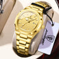 POEDAGAR Fashion Square Watches For Woman Waterproof Luminous Date Ladies Watch Stainless Steel Luxury Quartz Women's Wristwatch