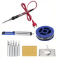 80W Soldering iron kit adjustable temperature LCD solder welding tools Ceramic heater soldering tips Tweezers soldering wire