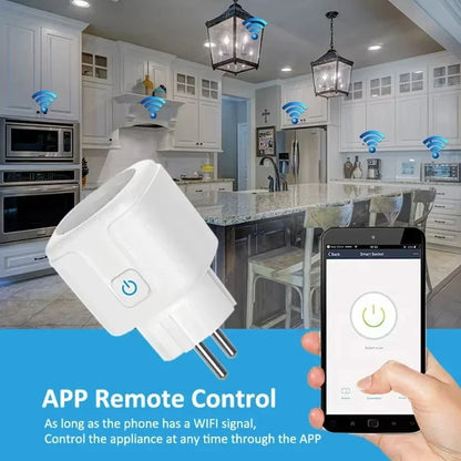 WiFi/Zigbee Smart Plug EU 16A/20A with Power Monitoring Timer Function Socket Compatible with Tuya Alexa Google Home Smart Life