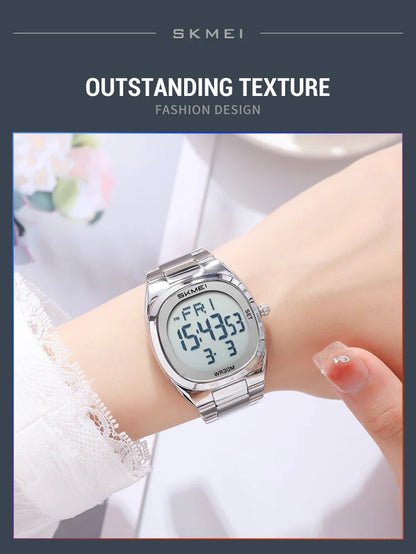 SKMEI 2419 Fashion Electronic Watch Multifunctional Luminous Calendar Alarm Clock Sports Simple Business Digital Watches for Man
