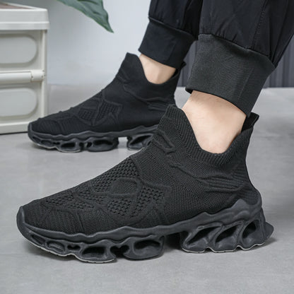 Men's breathable fly woven mesh blade sole for summer, trendy and fashionable men's shoes for one step