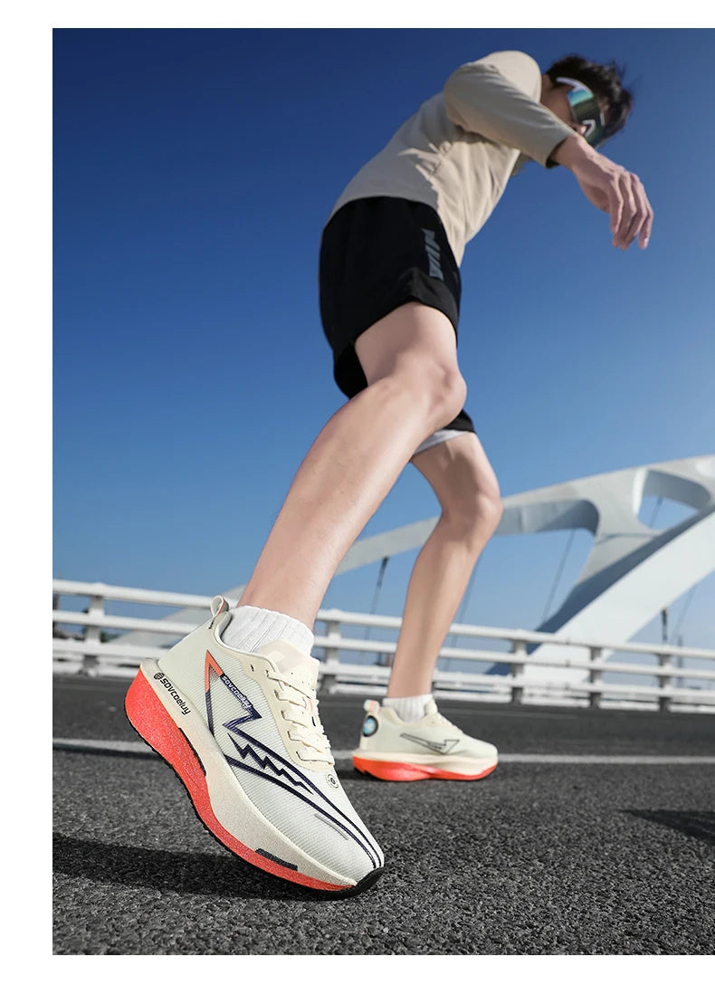 Marathon Men Sports Running Shoes Carbon Board Air Cushion Breathable Lightweight Woman Comfortable Athletic Basketball Sneakers