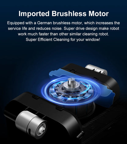 Window Vacuum Robot Cleaner ABIR WD8, Dual Ultrasonic Spray, AI intelligent Wipping, Updated Laser,Smart Home Glass Wall Washing