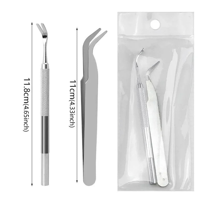1Set Portable Tick Removal Tweezers Professional Painless Tick Remover Tool for Dogs Cats Pets Human Tick Extractor Accessories