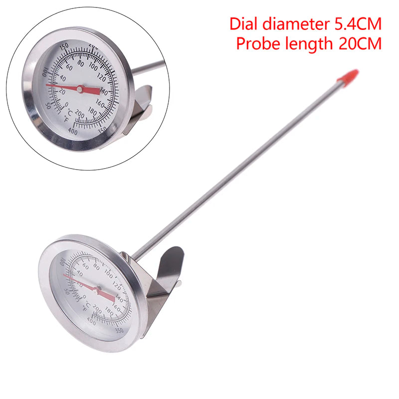 1PC Kitchen Tools Probe Thermometer Milk Coffee Food Meat Gauge Stainless Steel Cooking Temperature Meter