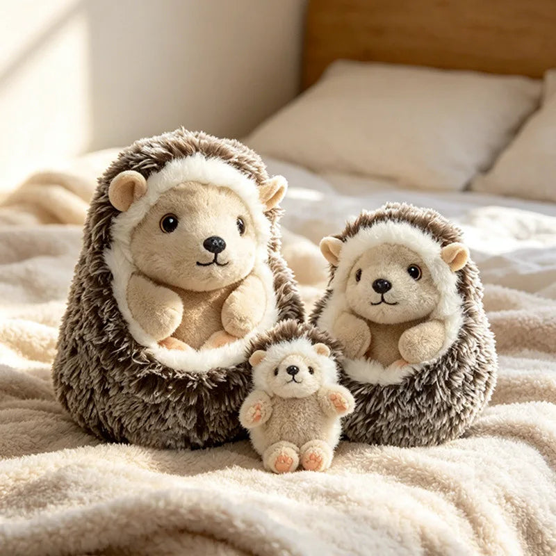 10/20/25cm Cute Hedgehog Plush Doll Soft Hedgehog Huggable Pillow Lifelike Hedgehog Pendant Doll Lovely Desktop Pet Bag Decor