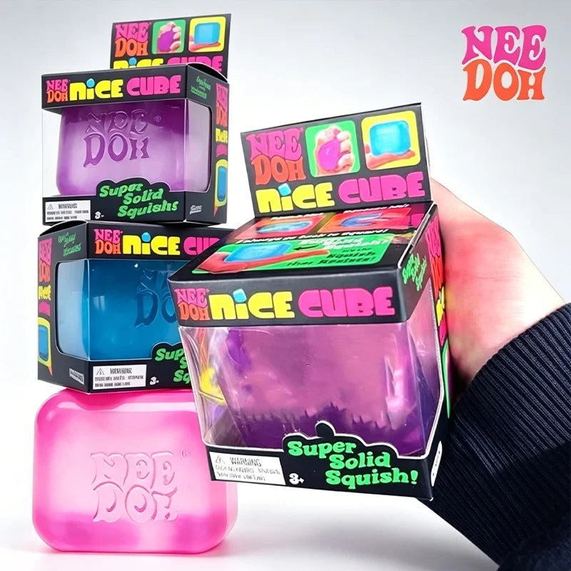 Maltose Needoh Nice Cube Crystal Solid Squish Slow Rebound Squeeze Toy Fidget Stress Relief For ADHD Calming Relax Sensory Toy