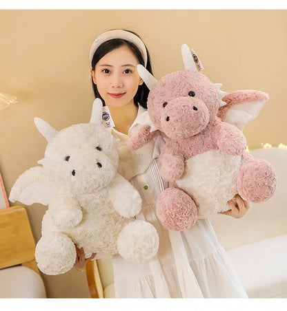 22-60CM Cute Pterodactyl Flying Dragon Doll Dinosaur with Wings Plush Toy Bed Pillow Sleeping Companion Soothing Gift for Kid