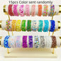 10/15/20/30/40pcs Colorful Rice Beads Bracelet Set For Women Candy Color Summer Vacation Beach Charm Jewelry Gift For Girls