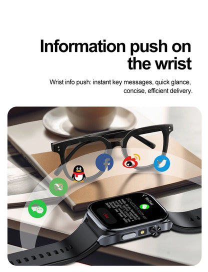 2026 New Non-Invasive Laser Treatment Three High Smart Watch  ECG+PPG Blood Fat Uric Acid Health Diagnosis Smart Watches For Man