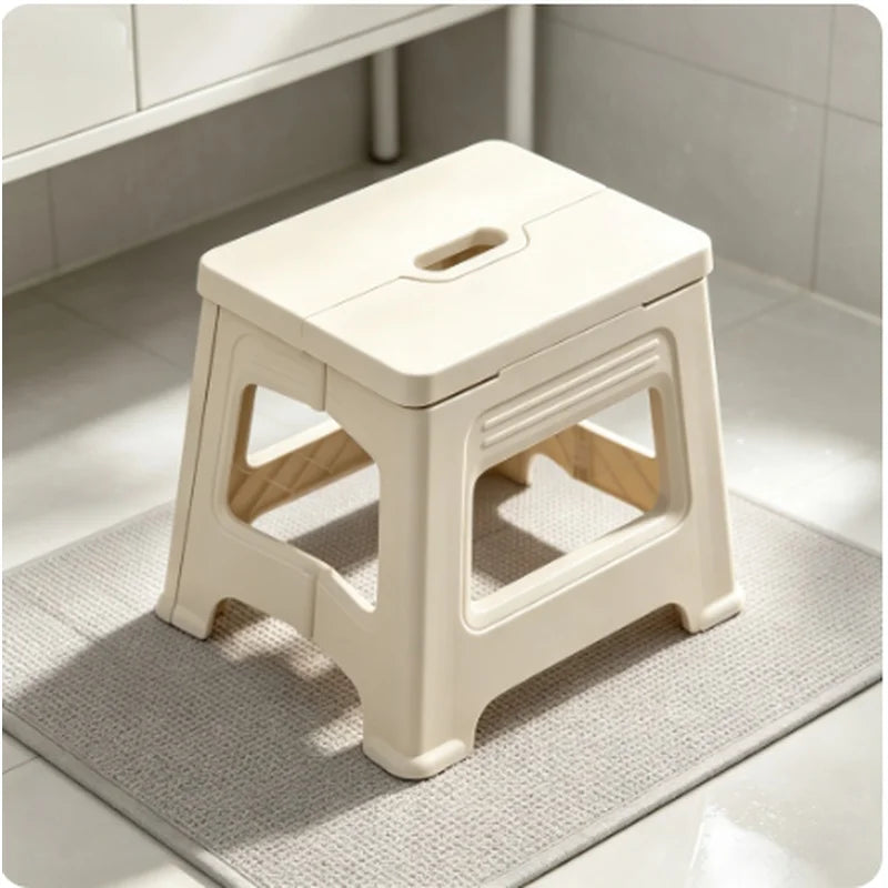Portable Adjustable PP Stool Non Slip Lightweight Space Saving Seat for Kitchen Bathroom Travel Fishing Home