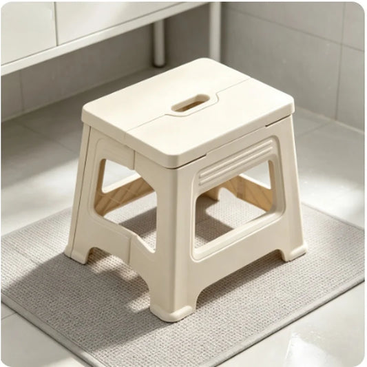 Portable Adjustable PP Stool Non Slip Lightweight Space Saving Seat for Kitchen Bathroom Travel Fishing Home