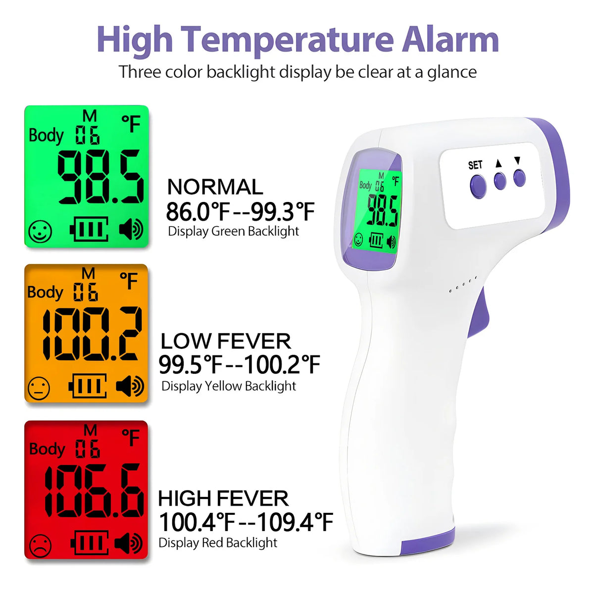 Portable Non-contact Infrared Thermometer for Forehead Infant Adult Medical Digital Display Body Health Measurement Device