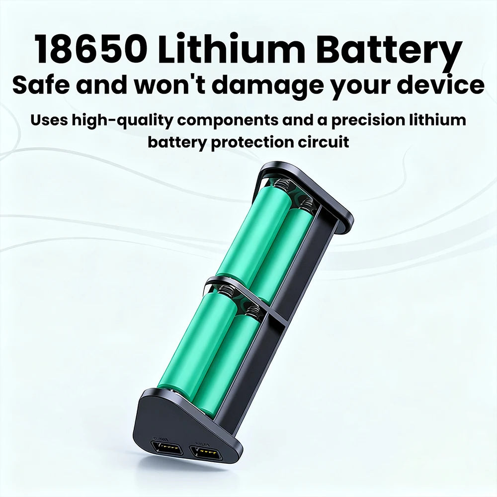 22.5W 6*18650 Power Bank Case Transparent Shell Fast Charging Holder Cases Detachable Battery Charge Storage Box Without Battery
