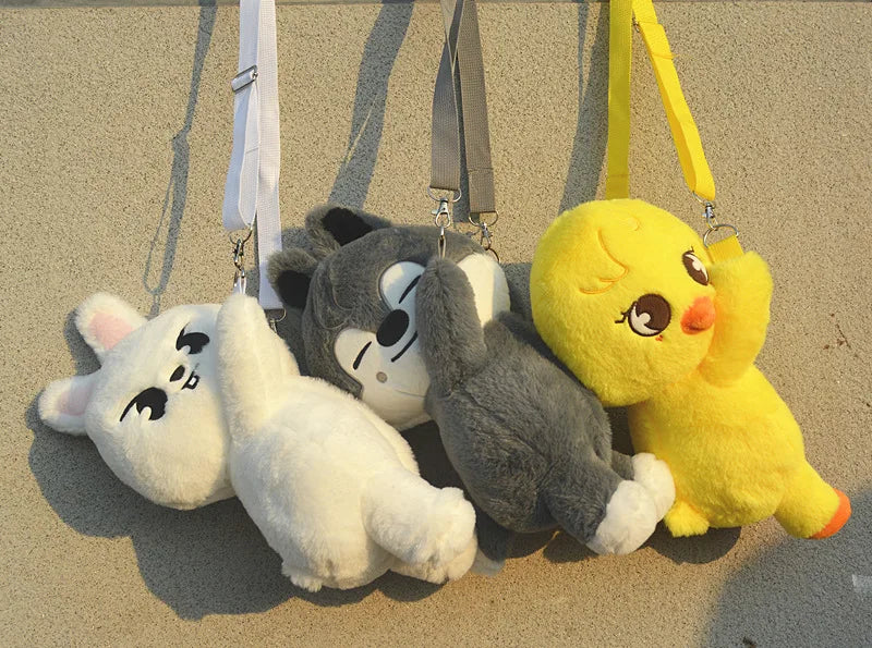 Kpop SKZOO plush Cartoon Rain Love Be Stray Kids Plush Toy Crossbody Bag Love Bear Gift for Children Backpack Christmas Gift
