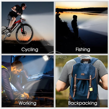 COB Work Light Flashlamp Mini Flashlight Keychain Carry LED Waterproof USB Charge Convenient Emergency Outdoor Lighting Camping