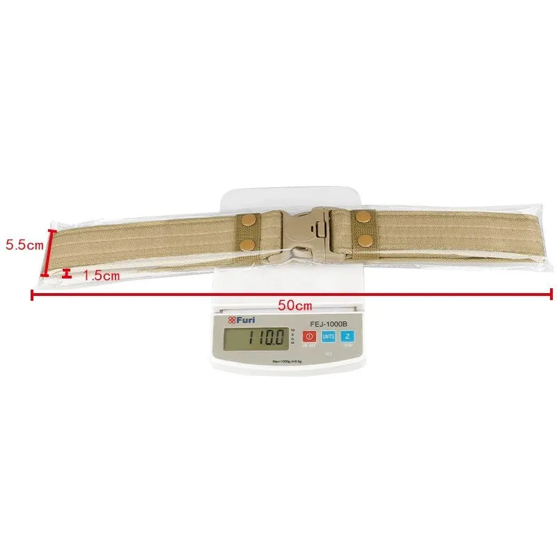 New Style Men's Quick-Release Tactical Belt - Outdoor Camouflage Nylon Wide Waist Belt for Mountaineering, Hiking, Work, Fishing